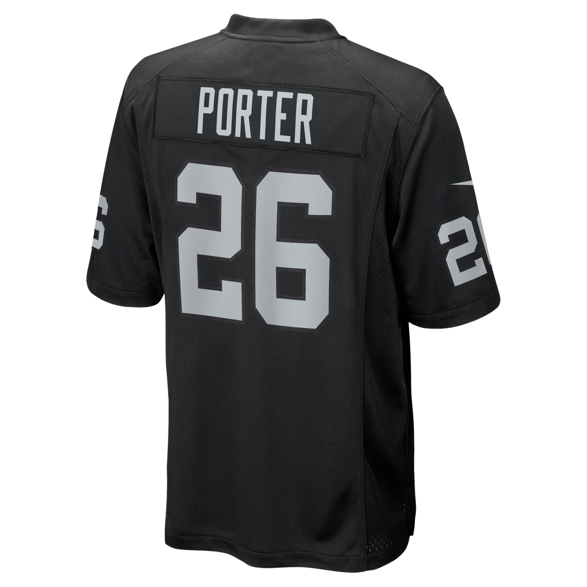 Las Vegas Raiders Darien Porter Black Team Game Jersey