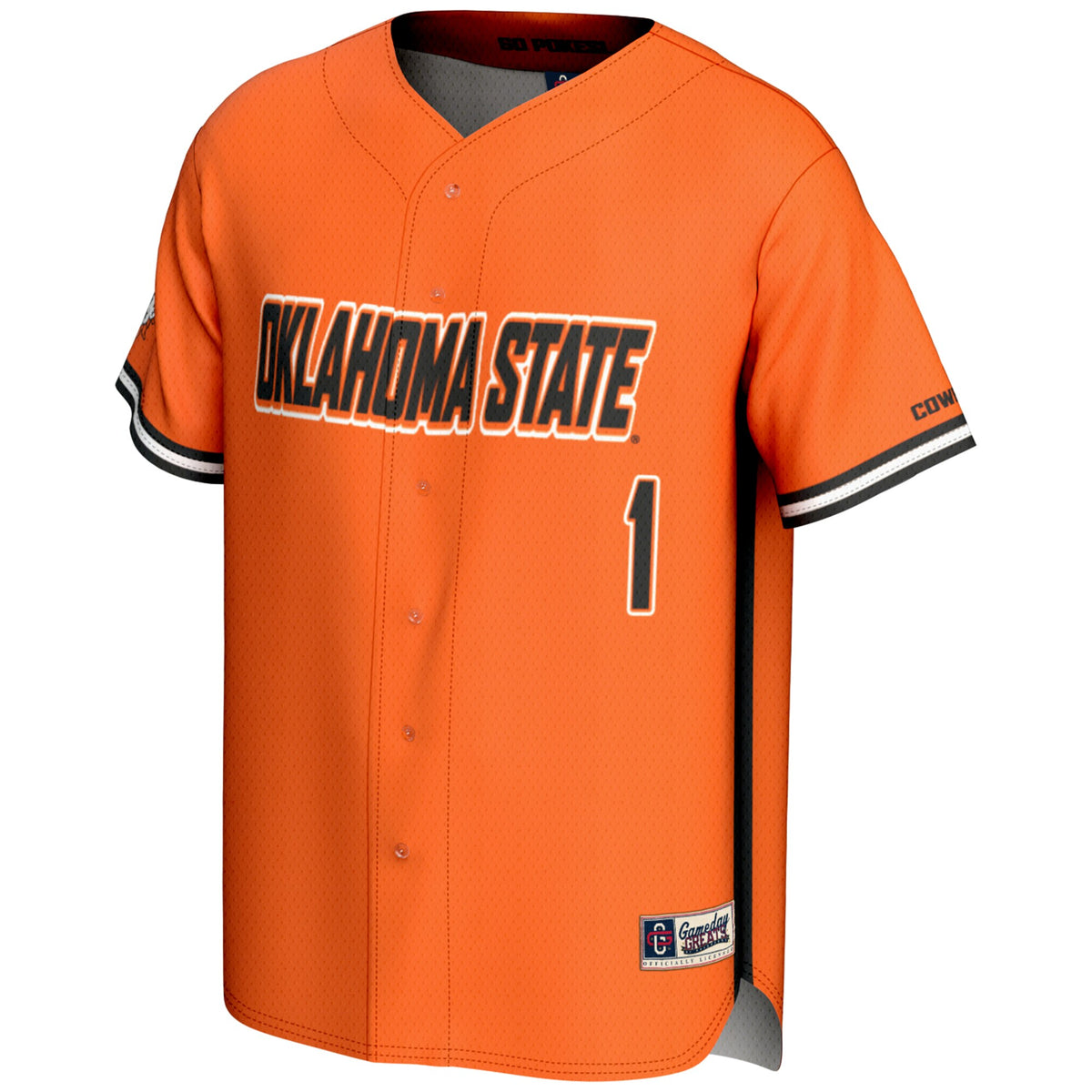#1 Oklahoma State Cowboys GameDay Greats Lightweight Baseball Fashion Jersey - Orange