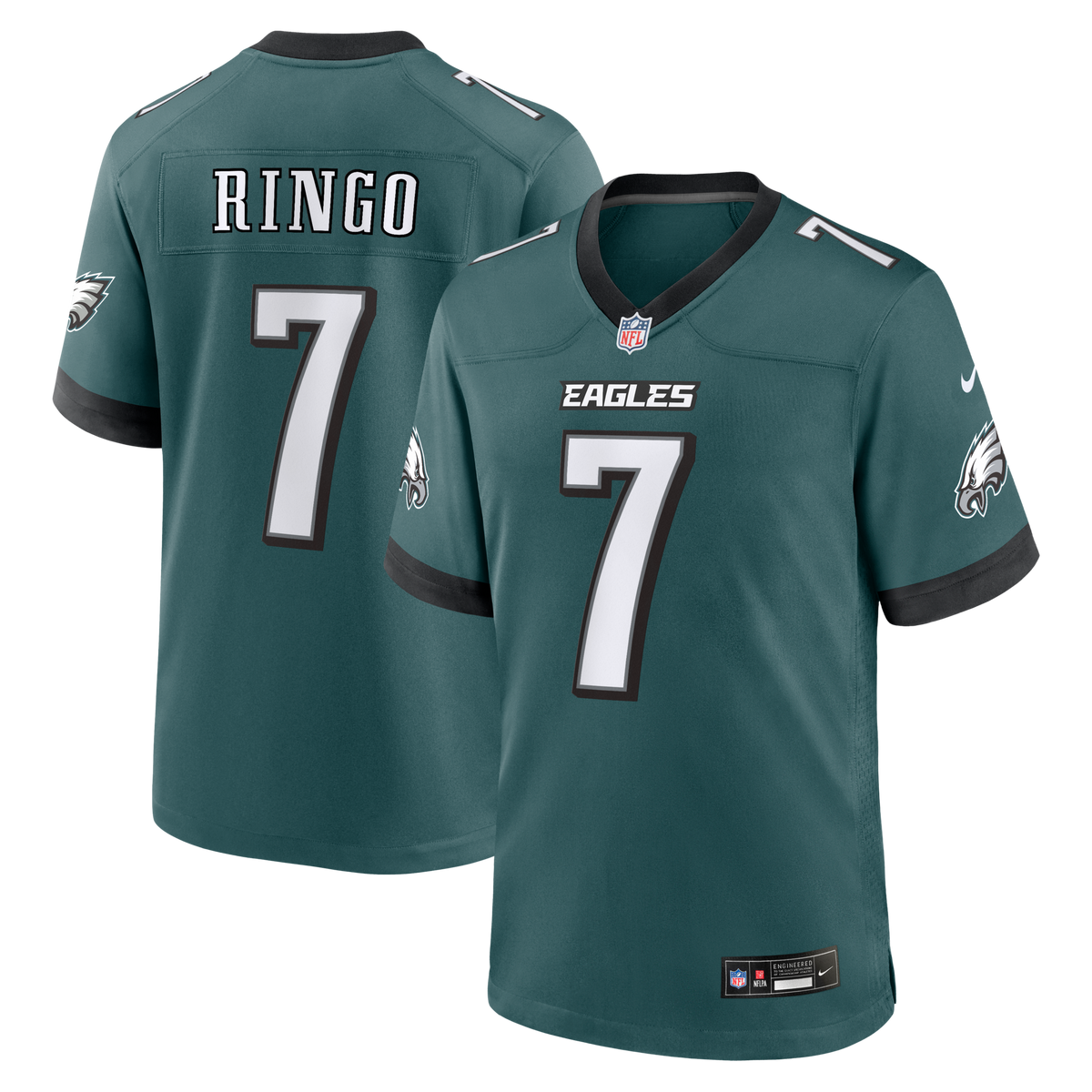 Philadelphia Eagles Kelee Ringo Midnight Green Team Game Jersey