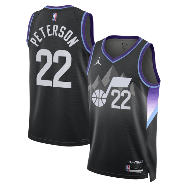 Utah Jazz Jordan Brand Statement Edition Swingman Jersey - Black - Darryn Peterson -