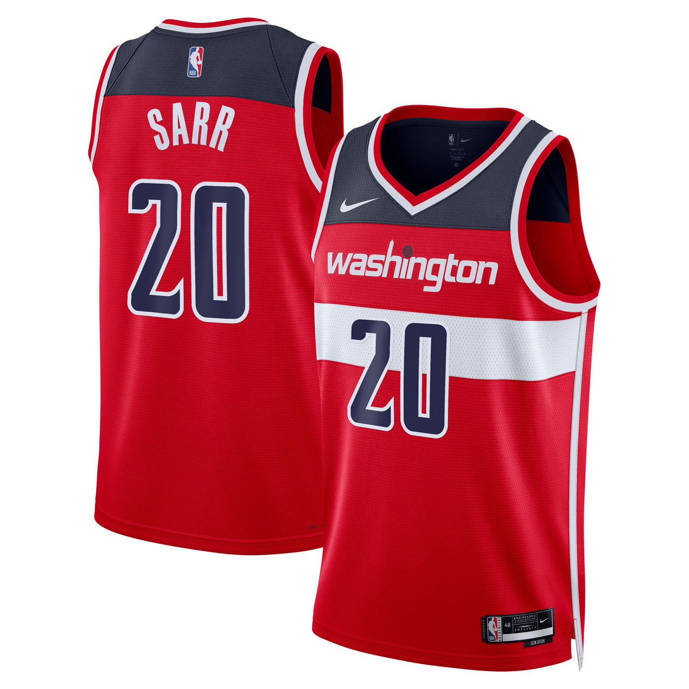 Washington Wizards Nike Icon Swingman Jersey - Red - Alexandre Sarr