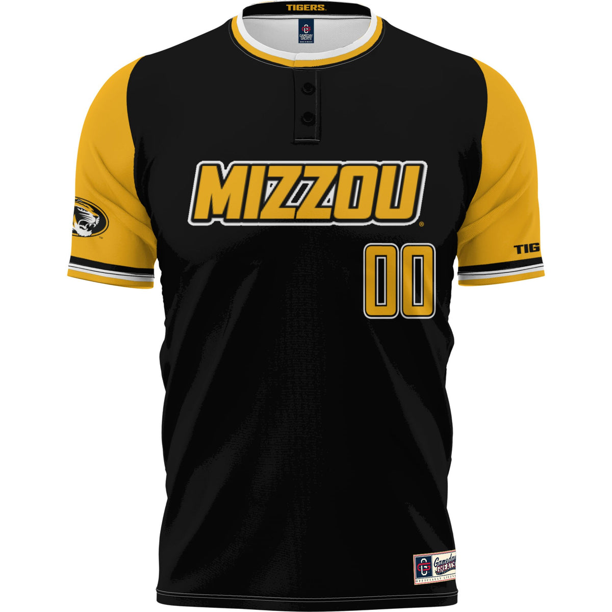 Missouri Tigers GameDay Greats NIL Pick-A-Player Lightweight Softball Jersey - Black