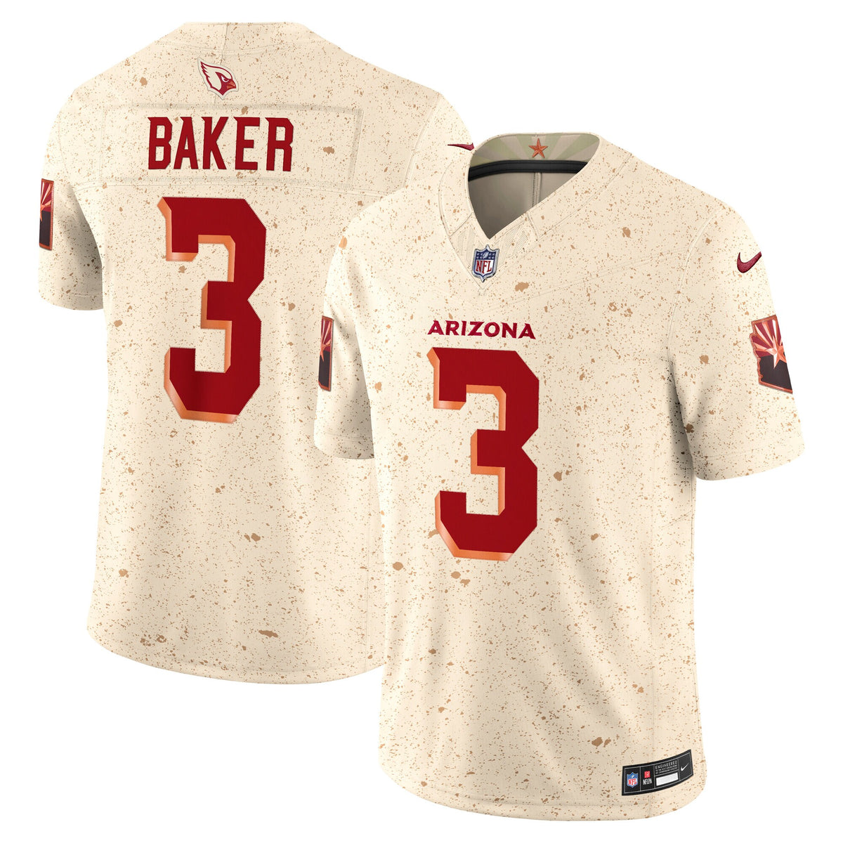 Arizona Cardinals Budda Baker Natural 2025 Rivalries Collection Stitched Limited Jersey