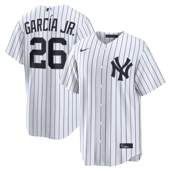 New York Yankees Luis García Jr. White Home Replica Jersey