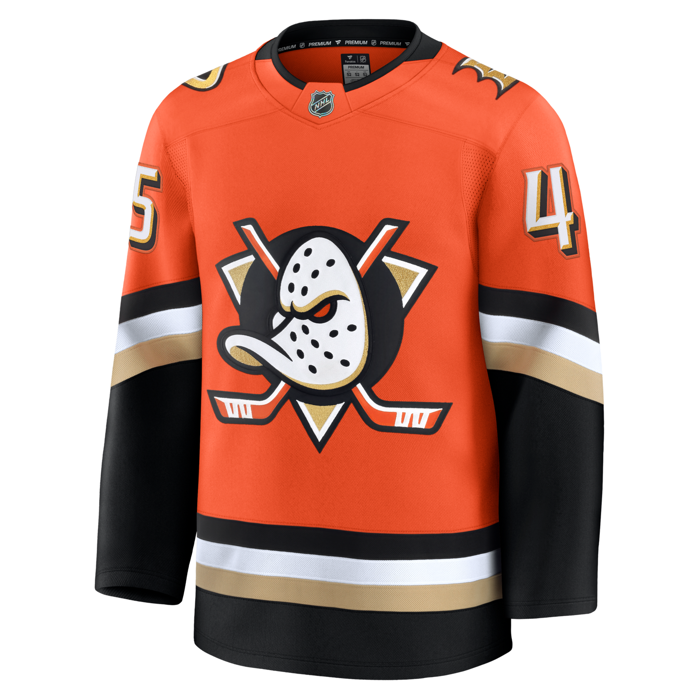 Anaheim Ducks Beckett Sennecke Fanatics Orange Home Premium Jersey