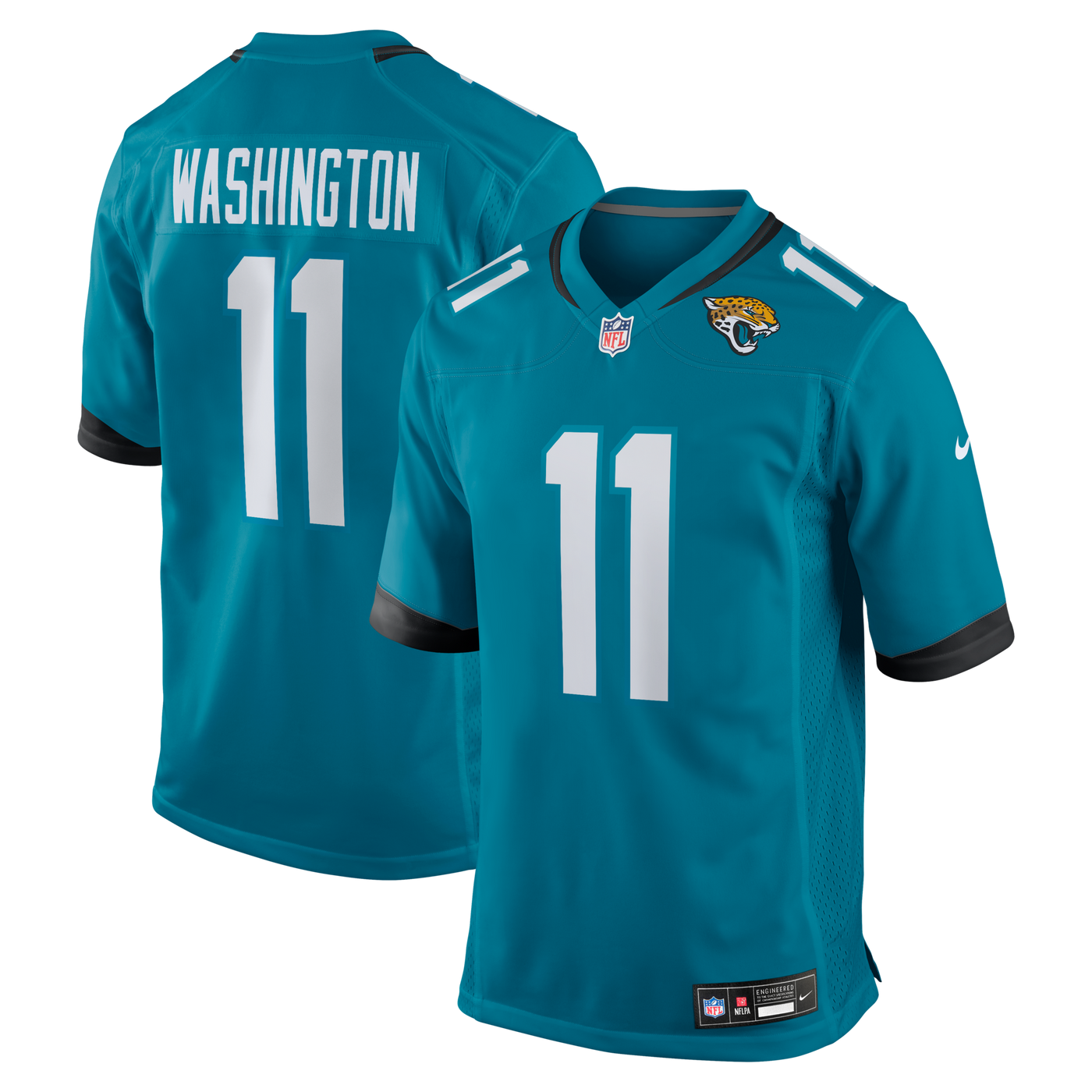Jacksonville Jaguars Parker Washington Nike Teal Team Game Jersey