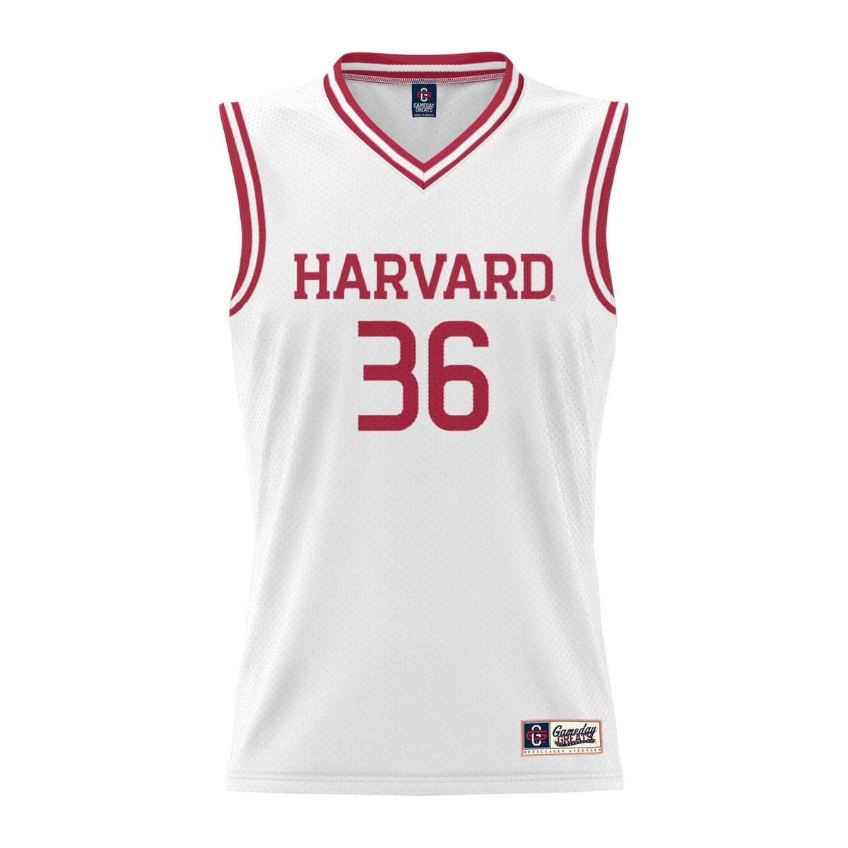 #36 Harvard Crimson GameDay Greats Lightweight Basketball Jersey - White