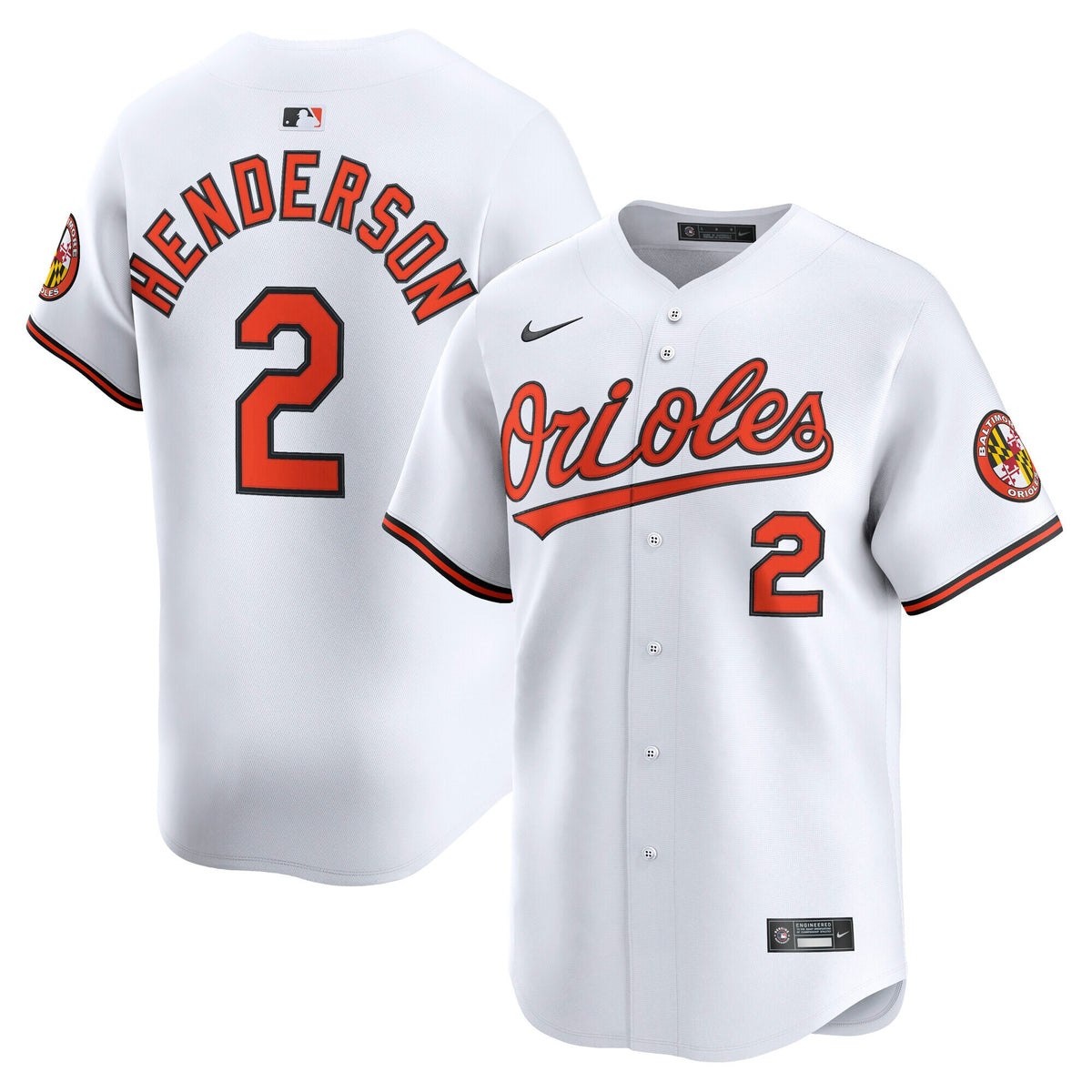 Baltimore Orioles Gunnar Henderson White Home Limited Player Jersey