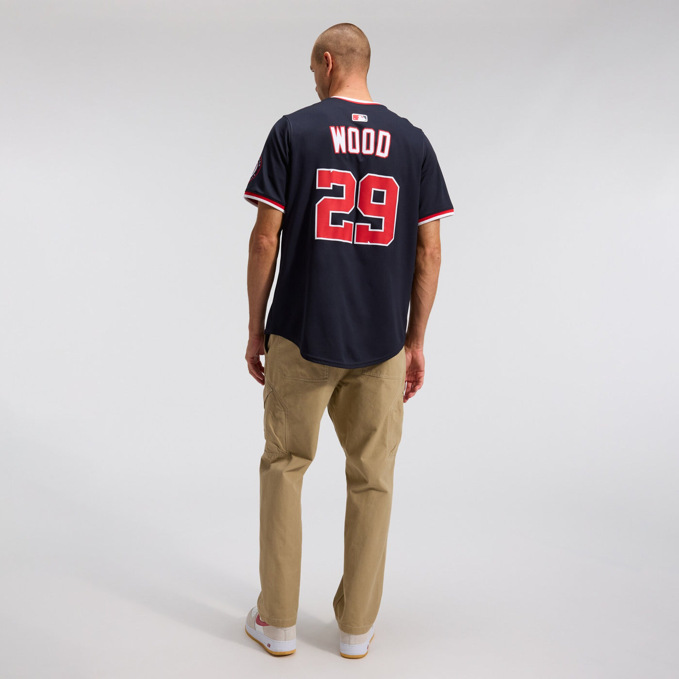 Washington Nationals James Wood Nike Navy Alternate Limited Player Jersey