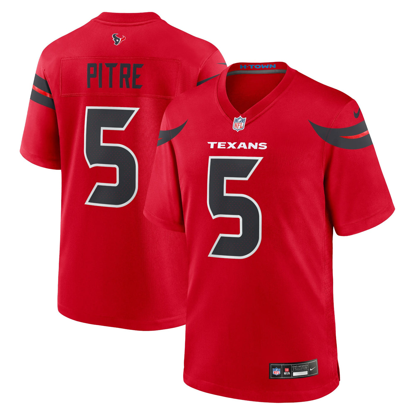 Houston Texans Jalen Pitre Nike Red Alternate Game Jersey