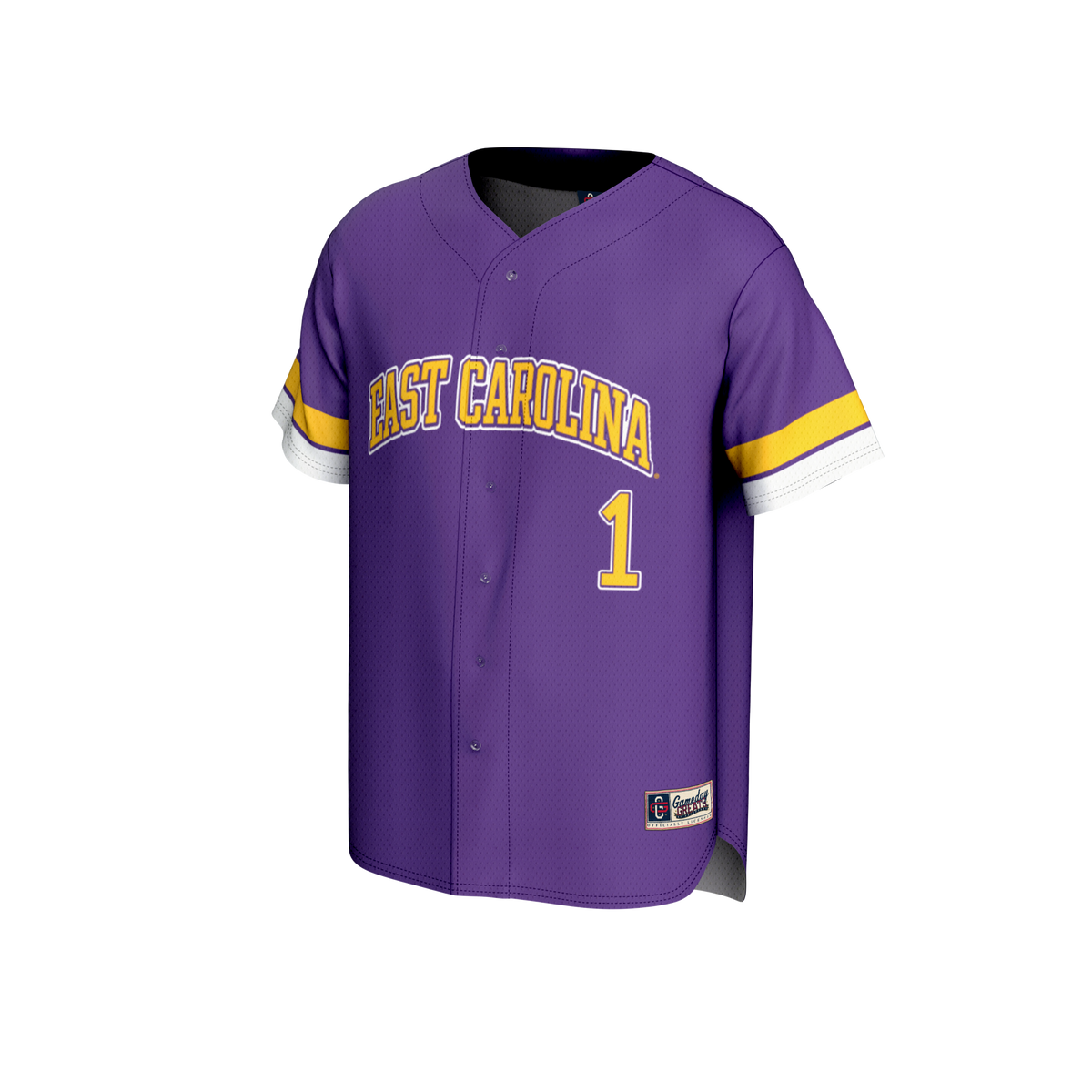 #1 ECU Pirates GameDay Greats Lightweight Collegiate Baseball Fashion Jersey - Purple