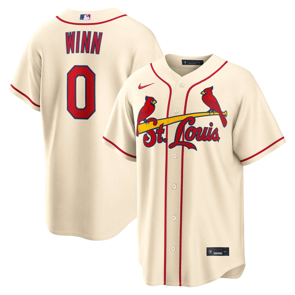 St. Louis Cardinals Masyn Winn Cream Alternate Replica Jersey