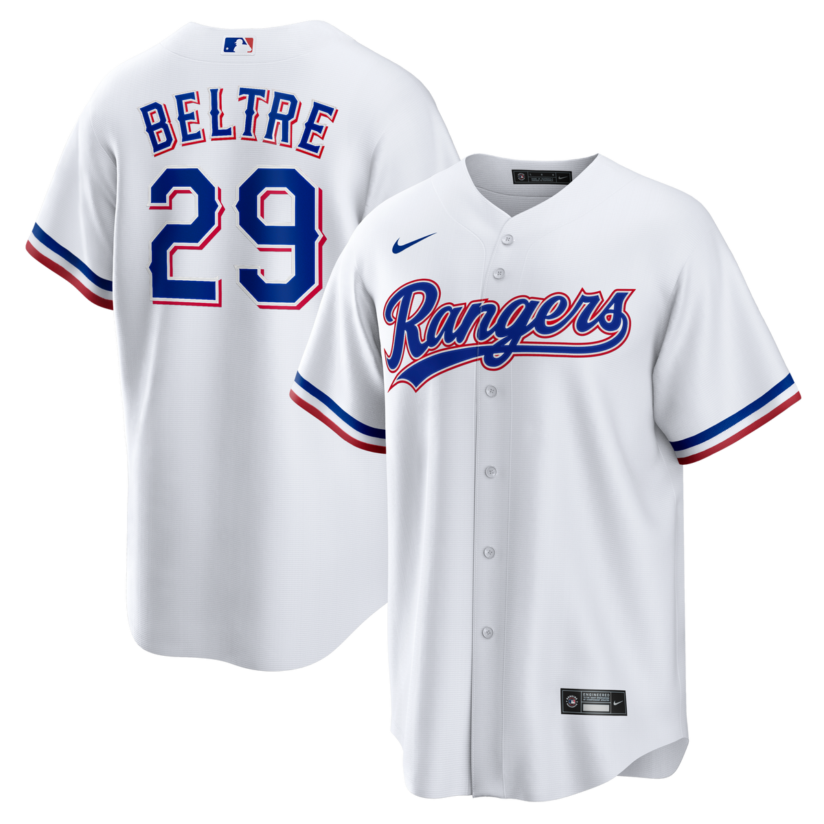 Texas Rangers Adrian Beltre White Home Retired Player Replica Jersey