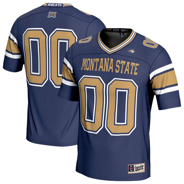 GameDay Greats Navy Montana State Bobcats Lightweight Football Fashion Jersey