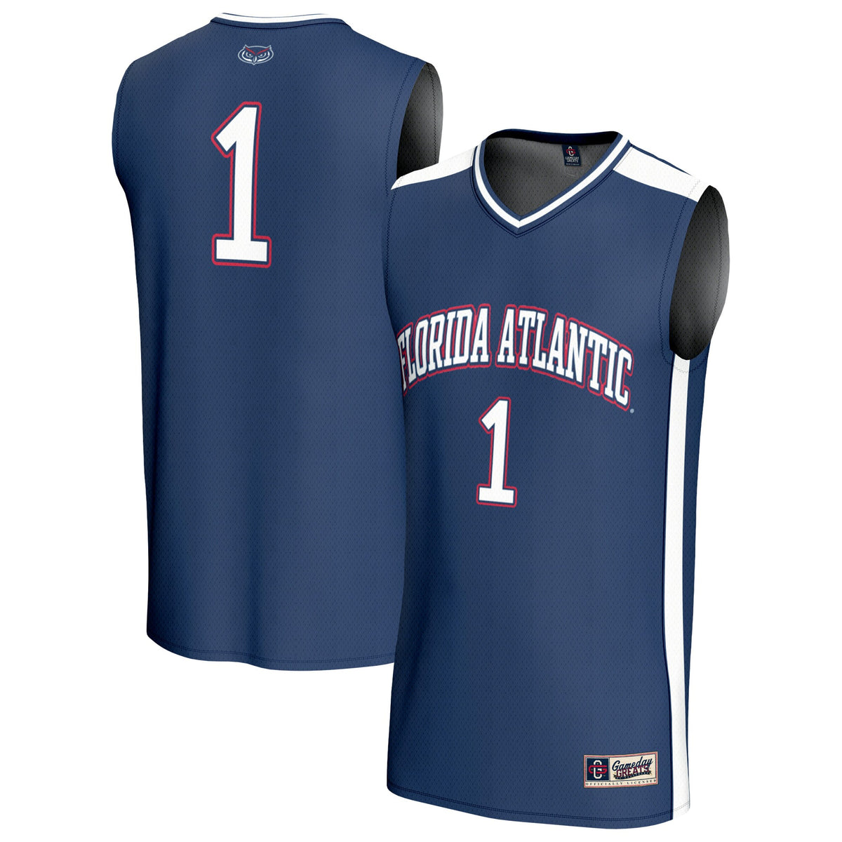#1 Florida Atlantic Owls GameDay Greats Lightweight Basketball Jersey - Navy