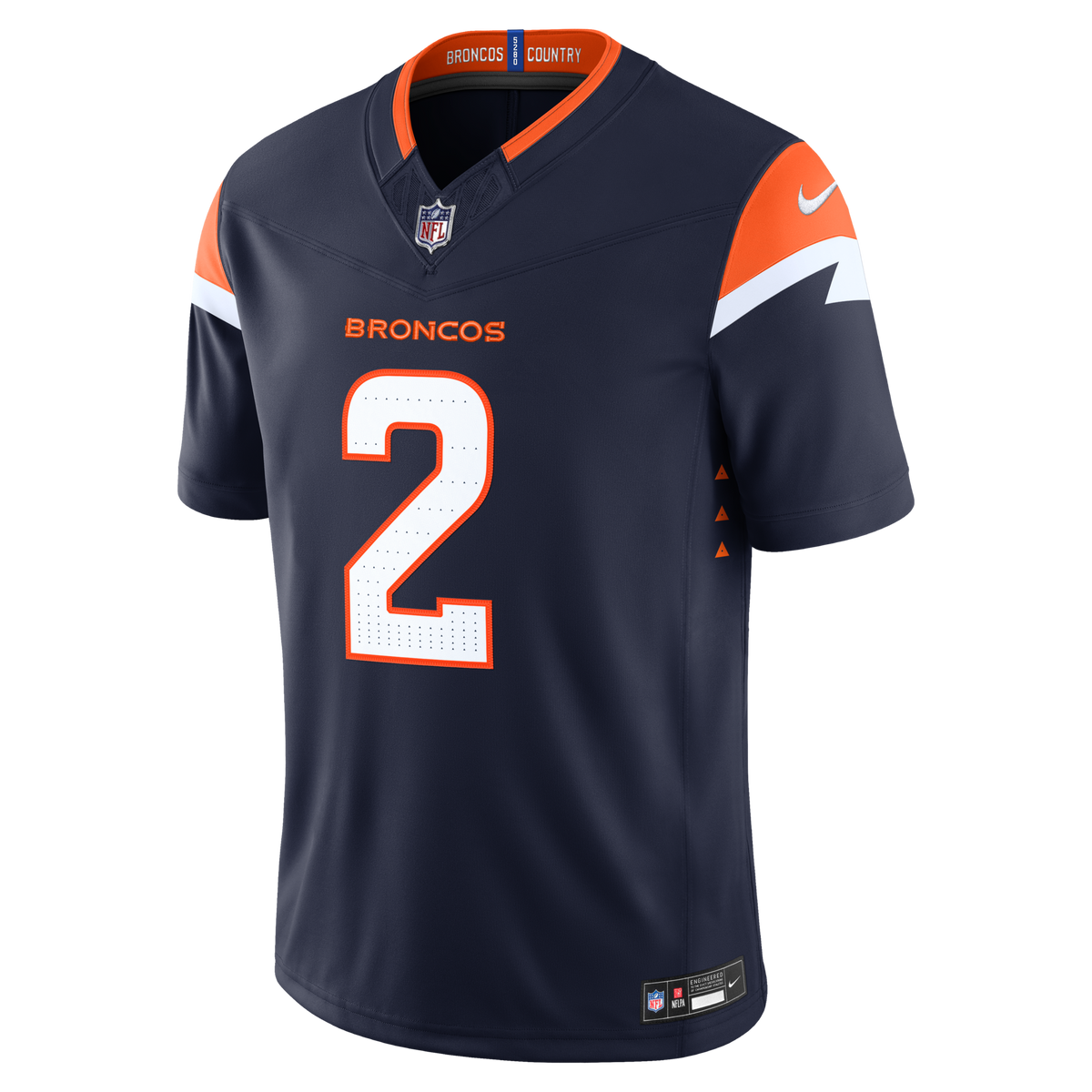 Denver Broncos Pat Surtain II Navy Alternate Vapor F.U.S.E. Stitched Limited Jersey