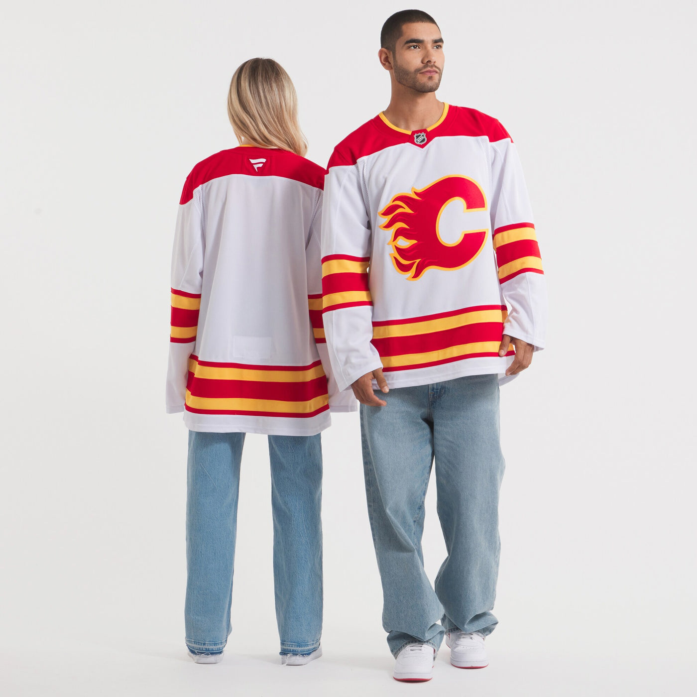 Calgary Flames Fanatics White Away Premium Jersey