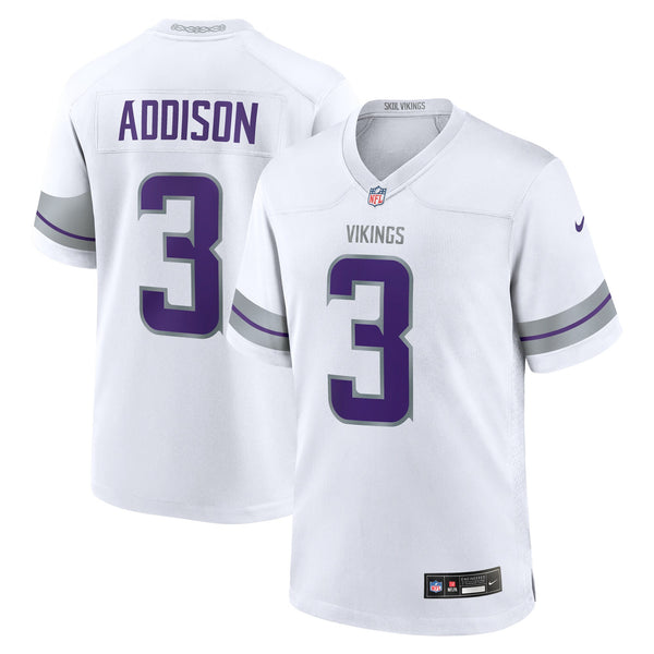 Minnesota Vikings Jordan Addison Nike White Alternate Game Player Jersey