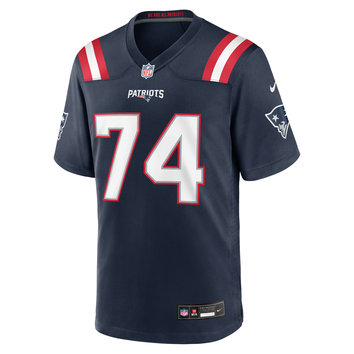 New England Patriots Caleb Lomu Navy 2026 NFL Draft First Round Pick No. 28 Team Game Jersey