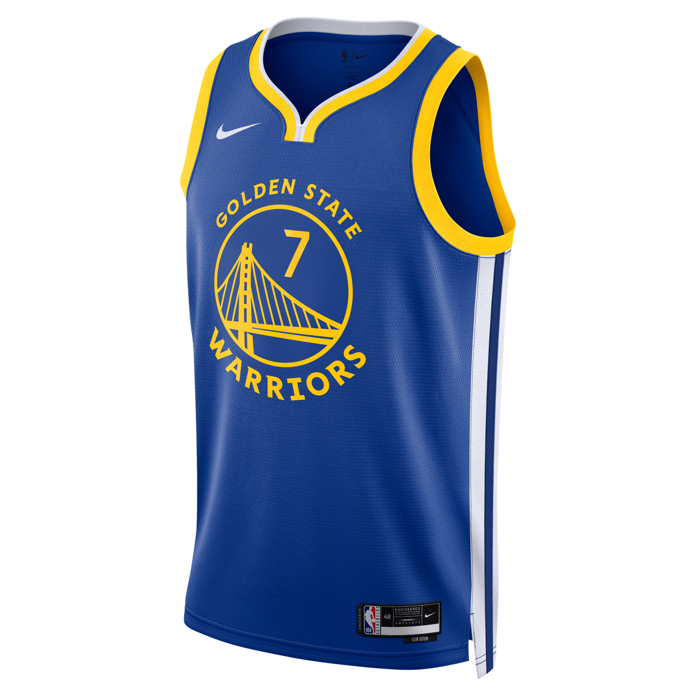 Golden State Warriors Nike Icon Edition Swingman Jersey - Royal - Kristaps Porziņģis