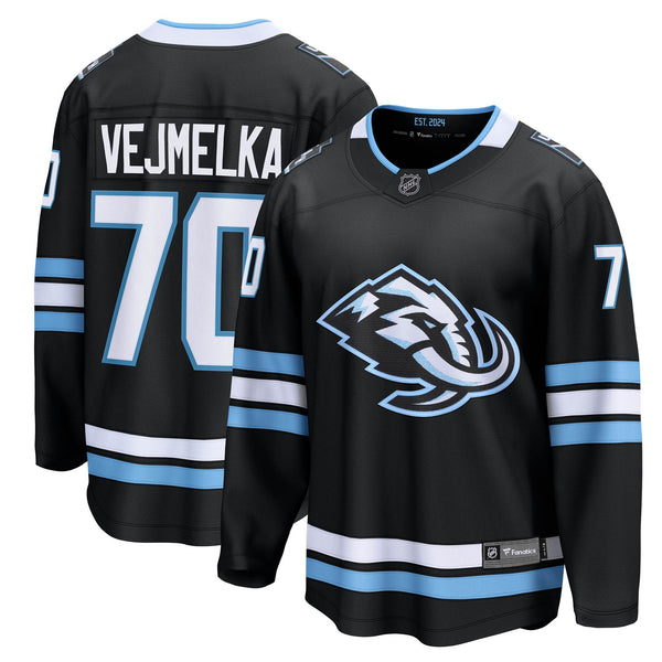 Utah Mammoth Karel Vejmelka Fanatics Black Home Breakaway Jersey
