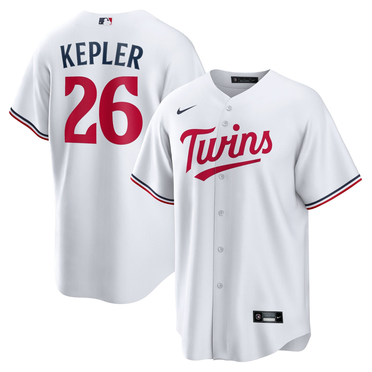Minnesota Twins Max Kepler White Home Replica Player Logo Jersey