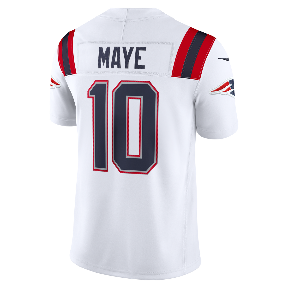 New England Patriots Drake Maye White Vapor F.U.S.E. Stitched Limited Jersey