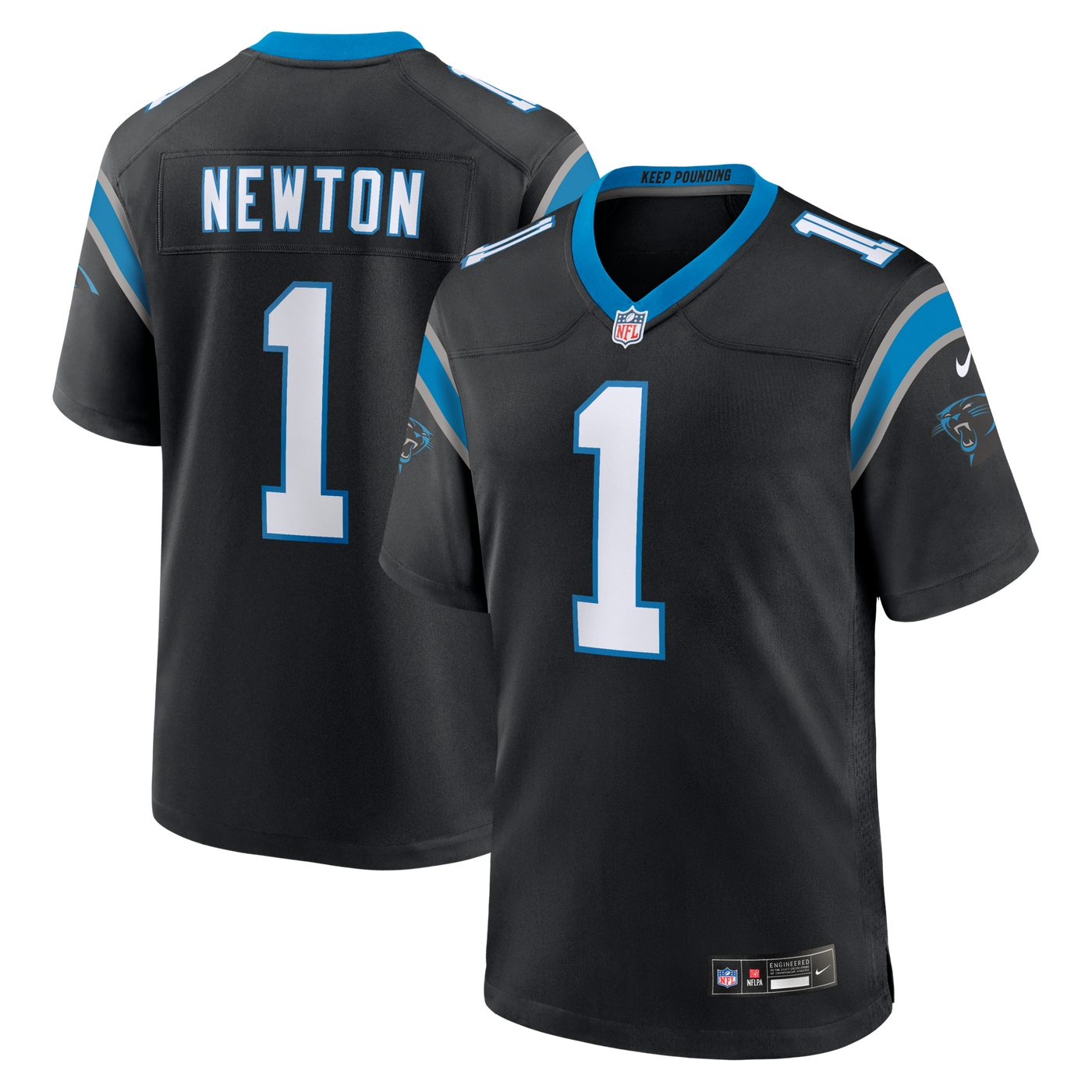 Carolina Panthers Cam Newton Nike Black Team Retired Game Jersey