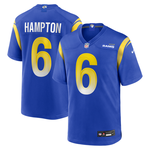 Los Angeles Rams Nick Hampton Royal Team Game Jersey