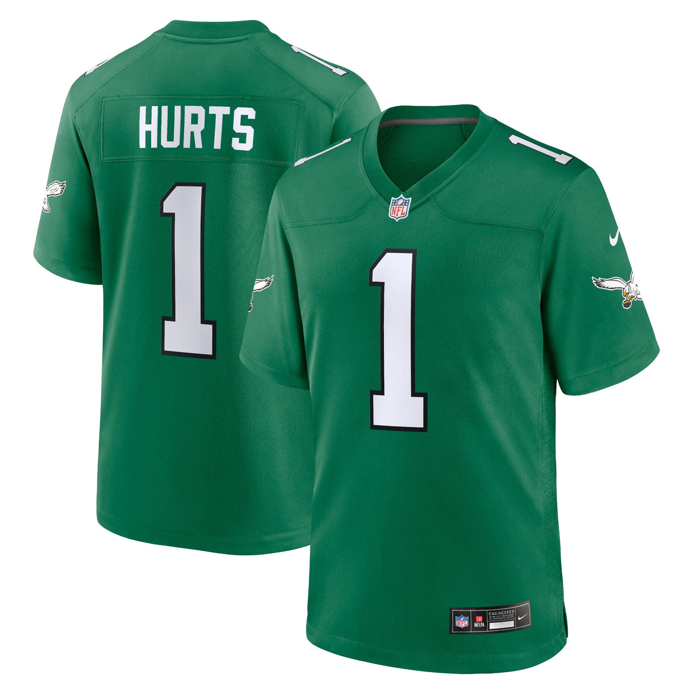 Philadelphia Eagles Jalen Hurts Nike Kelly Green Alternate Game Player Jersey