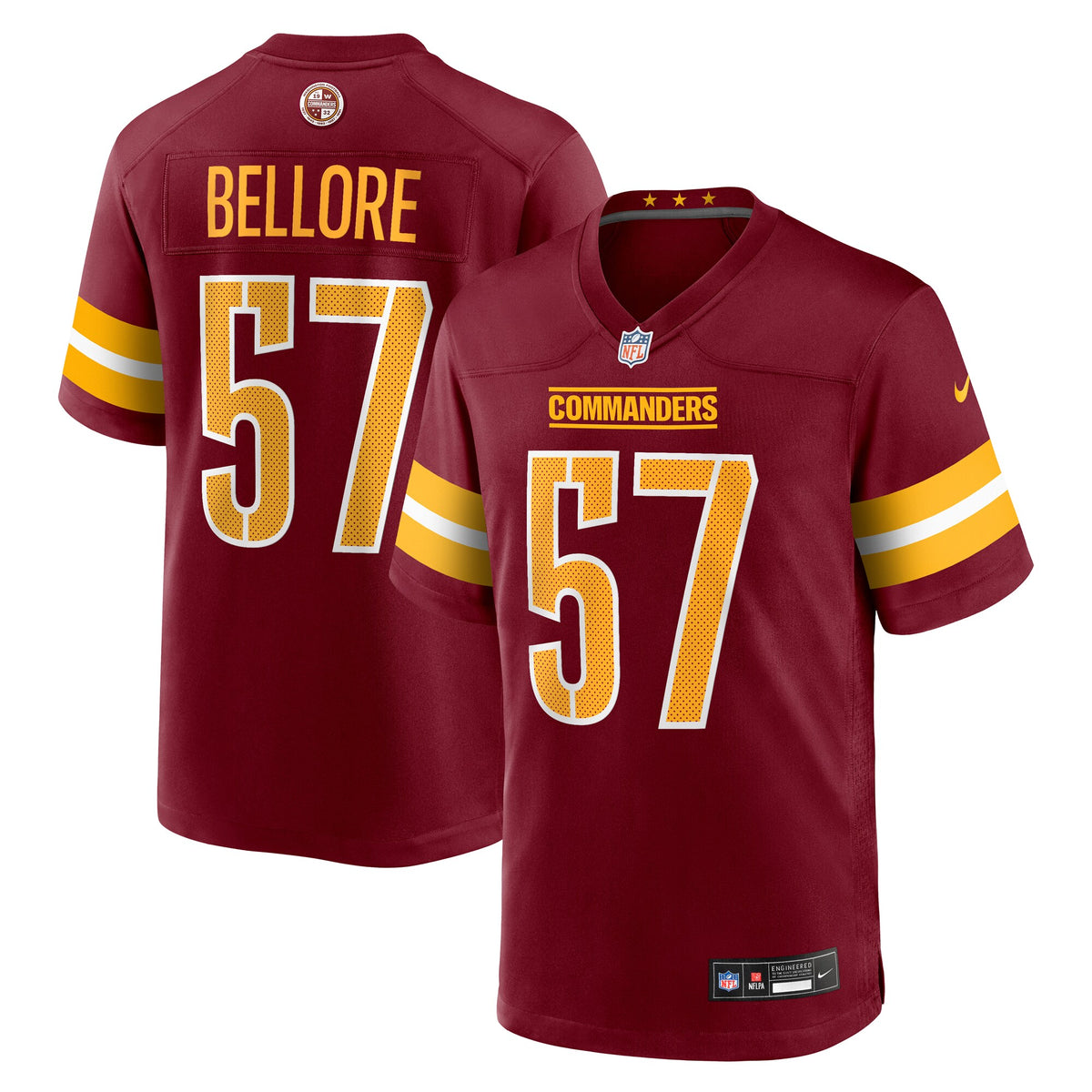 Washington Commanders Nick Bellore Burgundy Team Game Jersey