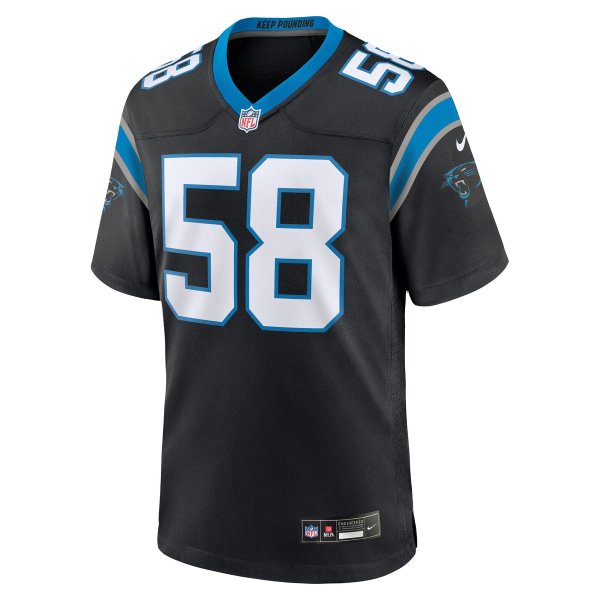 Carolina Panthers Thomas Davis Sr. Black Team Retired Game Jersey