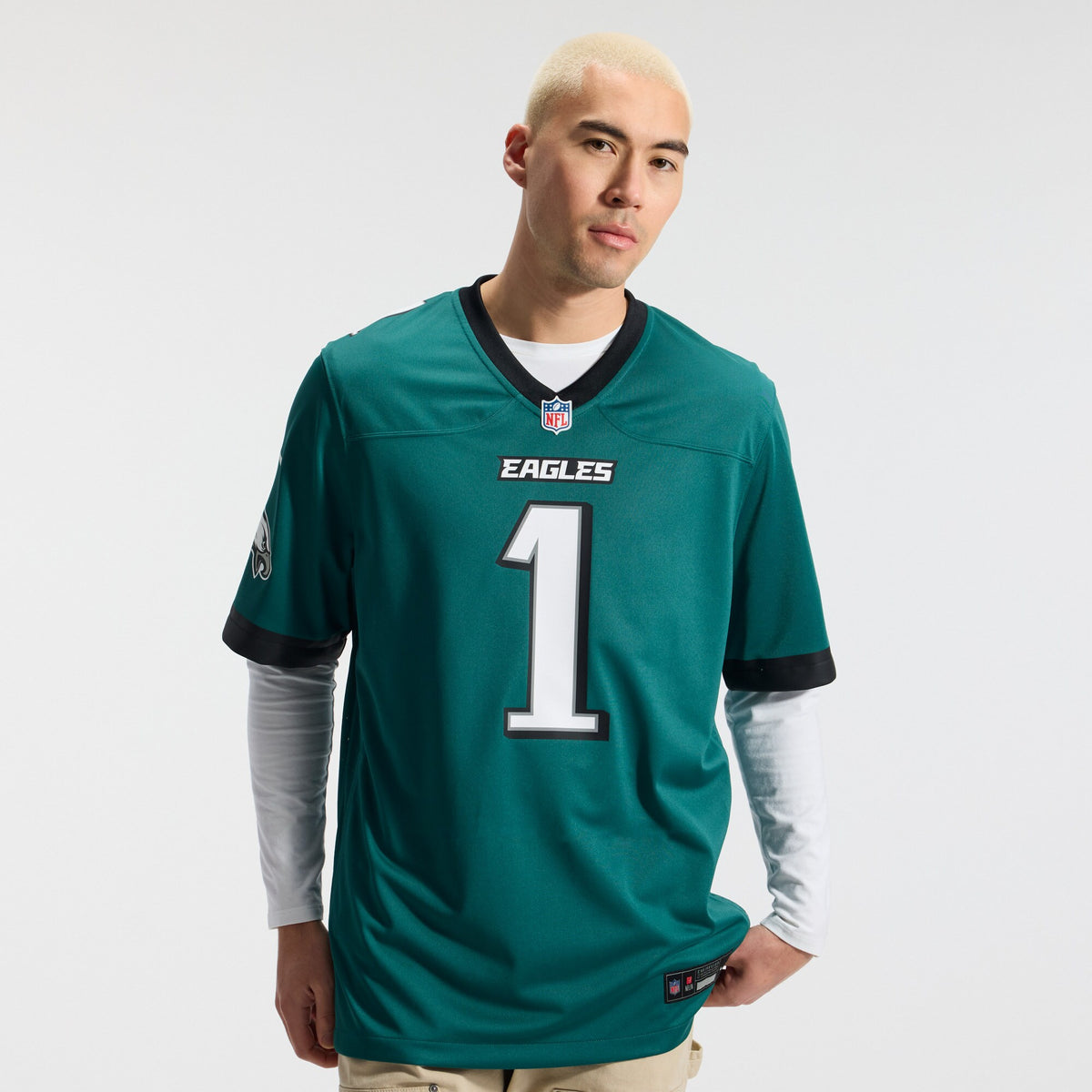 Philadelphia Eagles Jalen Hurts Midnight Green Team Game Jersey