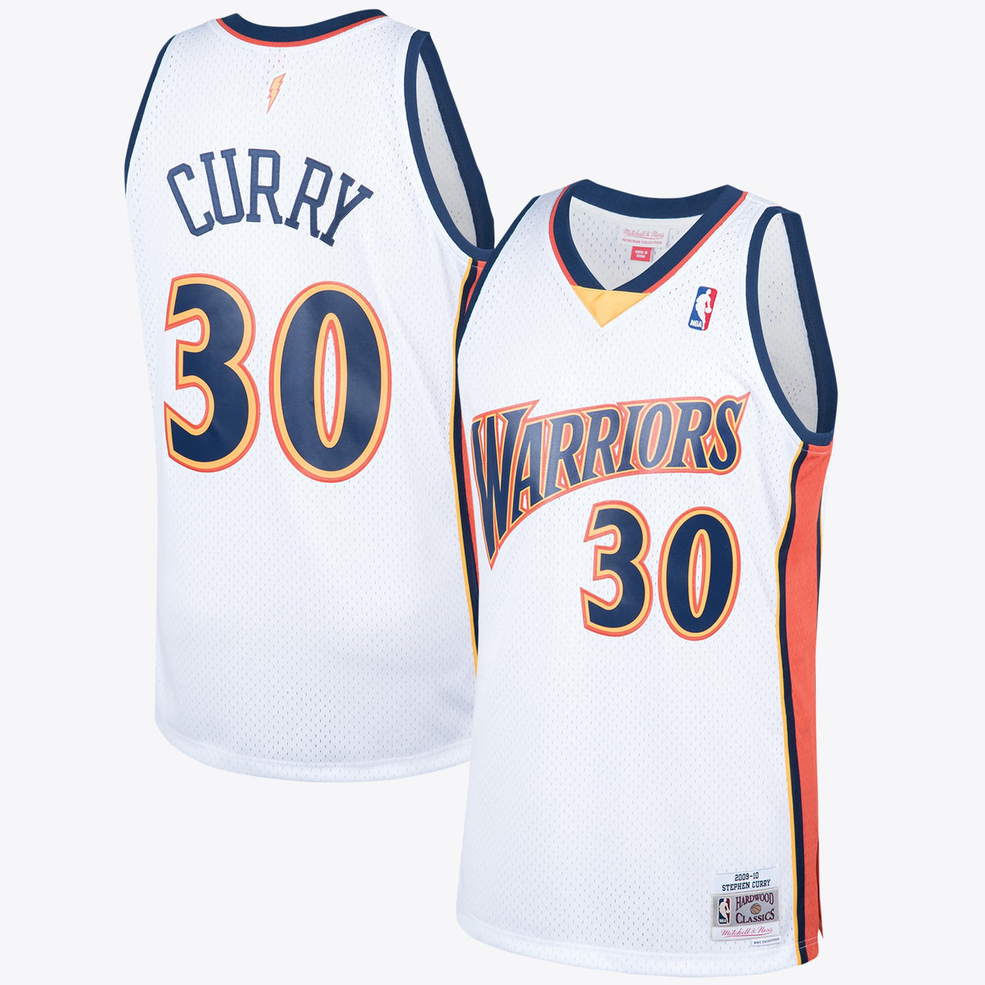 Golden State Warriors 2009 Steph Curry Hardwood Classics Home Swingman Jersey By Mitchell & Ness - White -