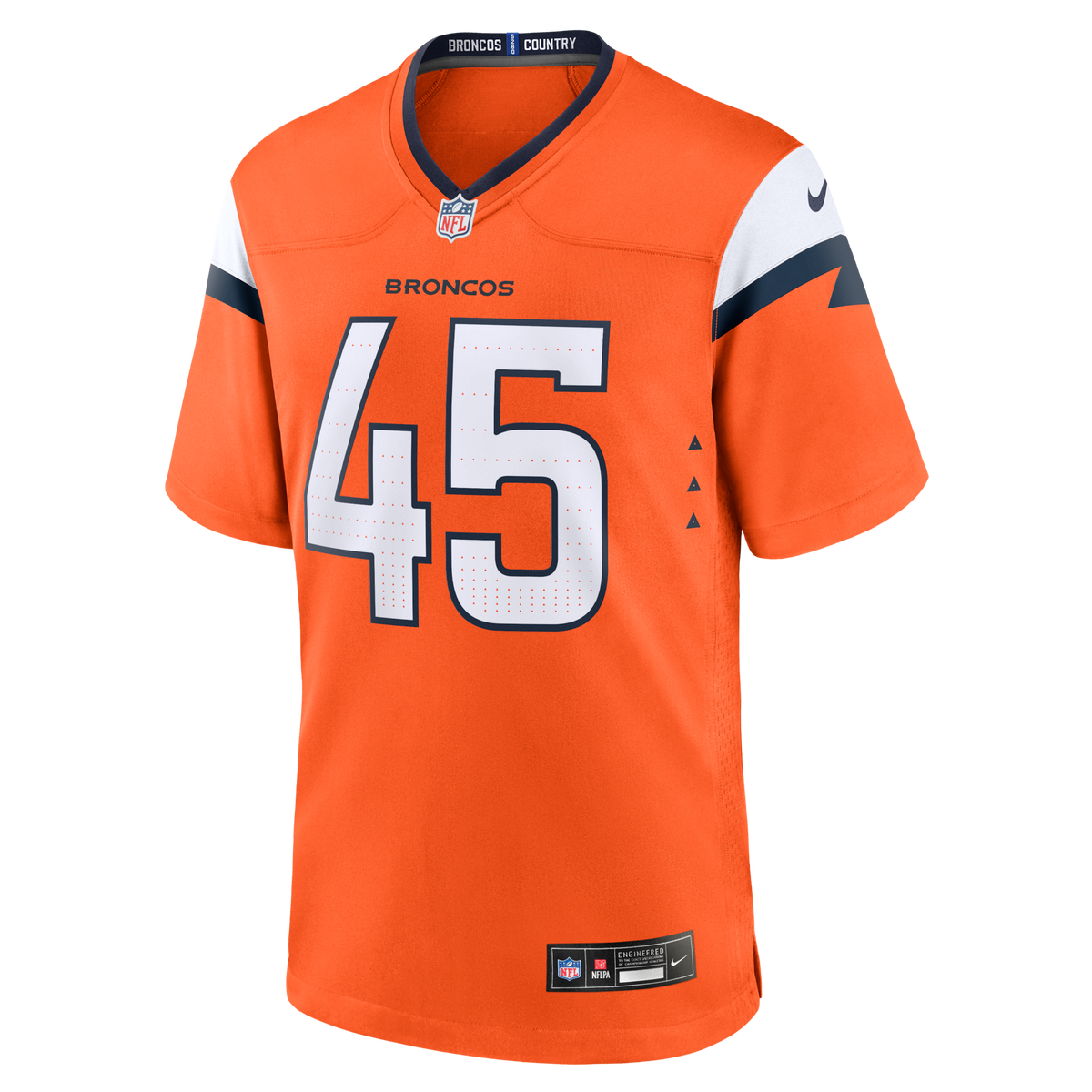 Denver Broncos Nate Adkins Orange Team Game Jersey