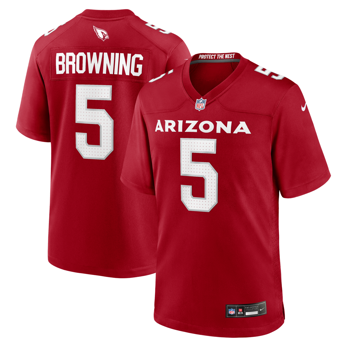 Arizona Cardinals Baron Browning Cardinal Team Game Jersey