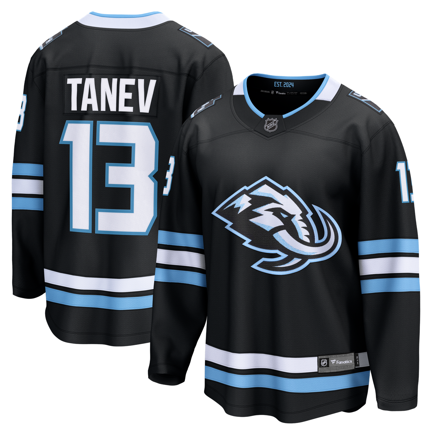 Utah Mammoth Brandon Tanev Fanatics Black Home Breakaway Player Jersey