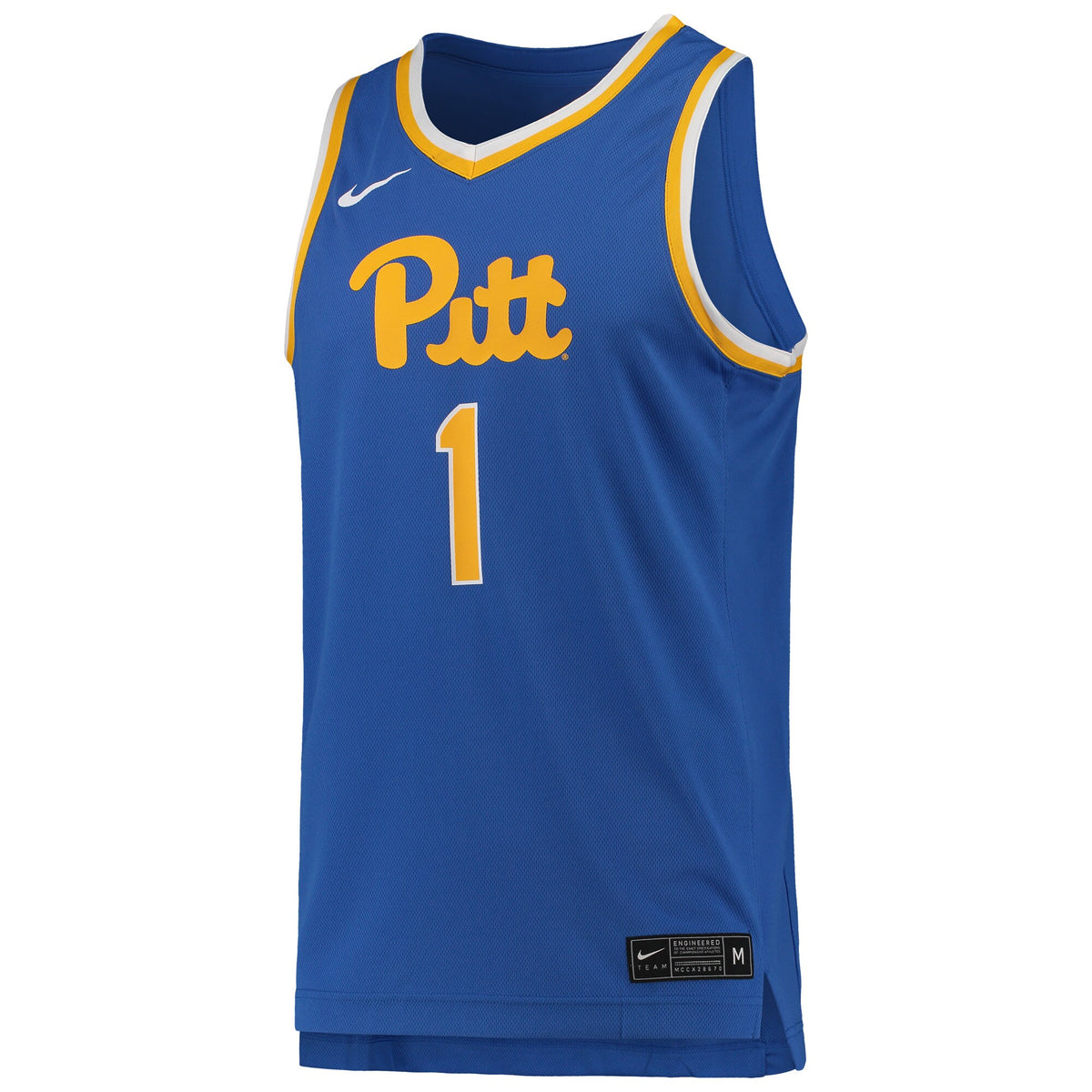 #1 Pitt Panthers Team Replica Basketball Jersey - Royal