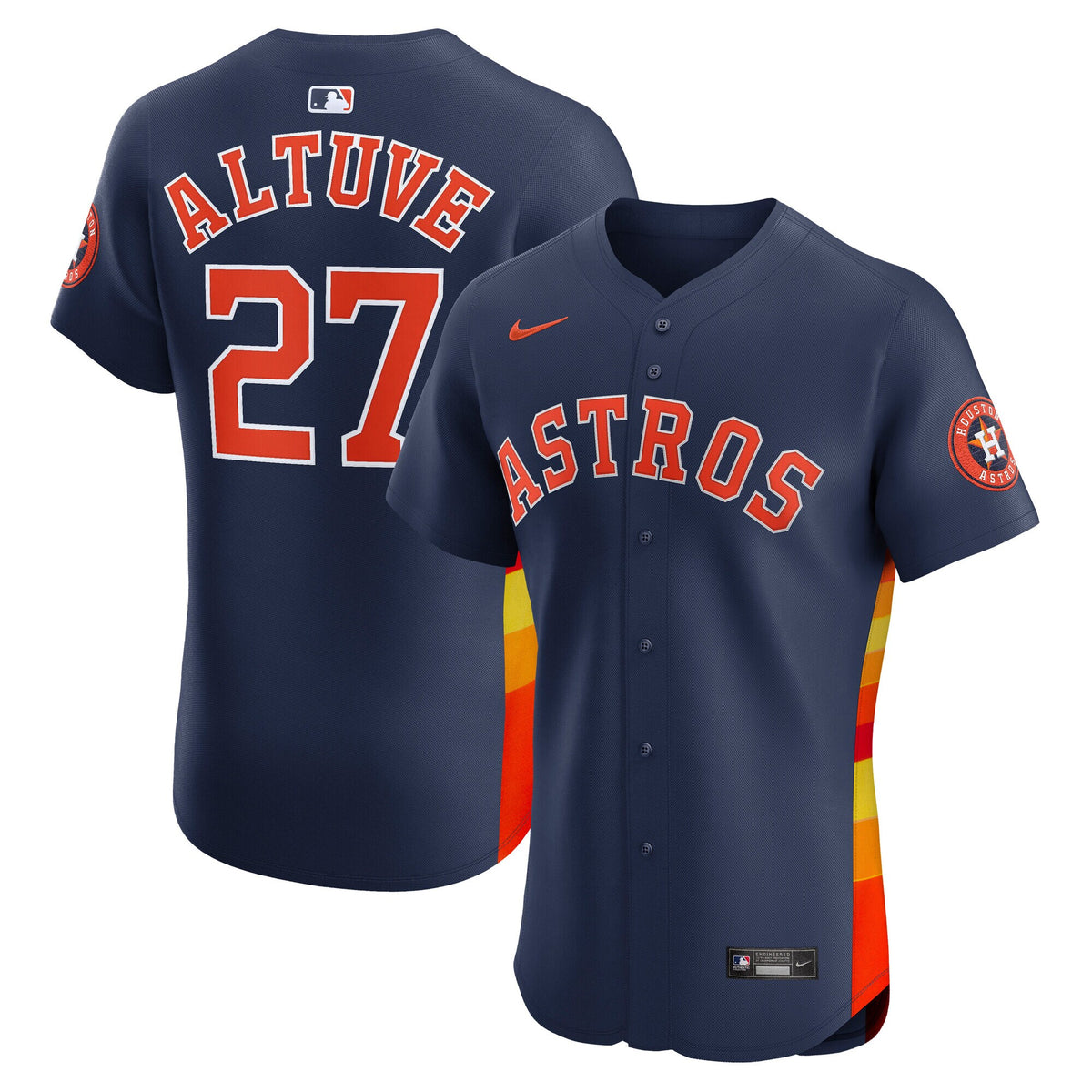 Houston Astros Jose Altuve Navy Alternate 2 Elite Player Jersey