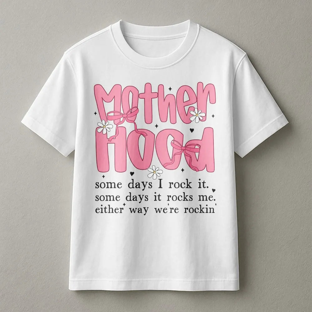 Funny Mom T-Shirt | Retro Coquette Bow Graphic | Soft Cotton Tee | Sarcastic Mama Mother's Day Gift