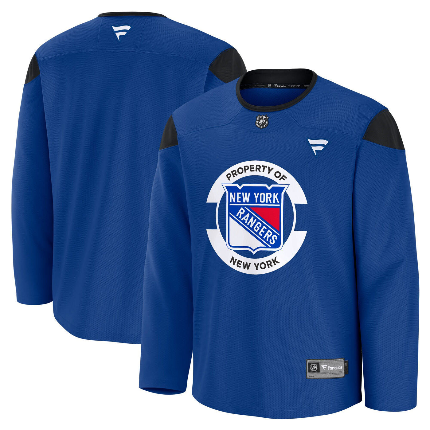 New York Rangers Fanatics Blue Practice Jersey
