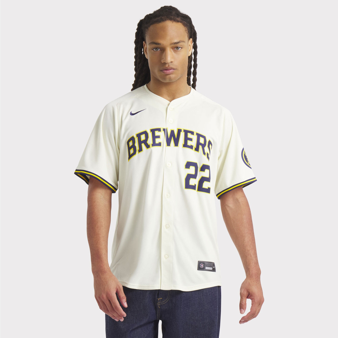 Milwaukee Brewers Christian Yelich Nike Cream Home Limited Player Jersey