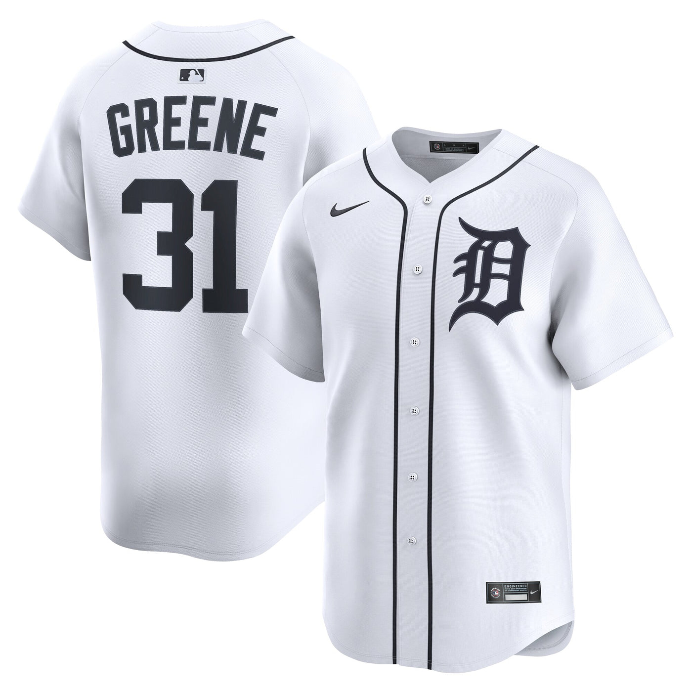 Detroit Tigers Riley Greene Nike White Home Limited Player Jersey