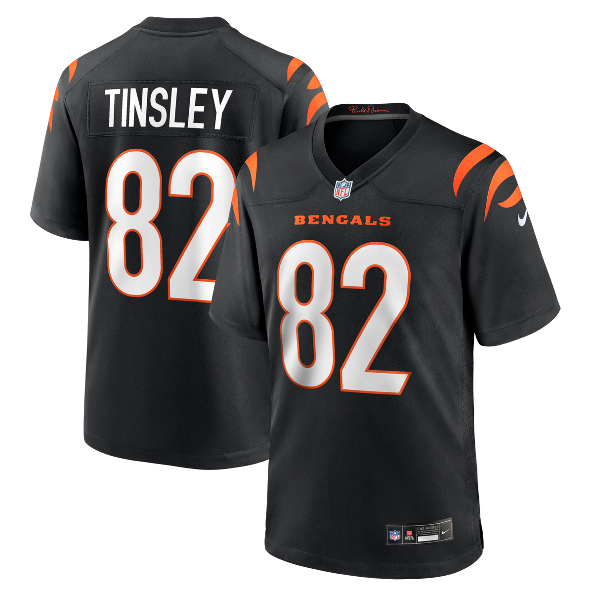 Cincinnati Bengals Mitchell Tinsley Black Team Game Jersey