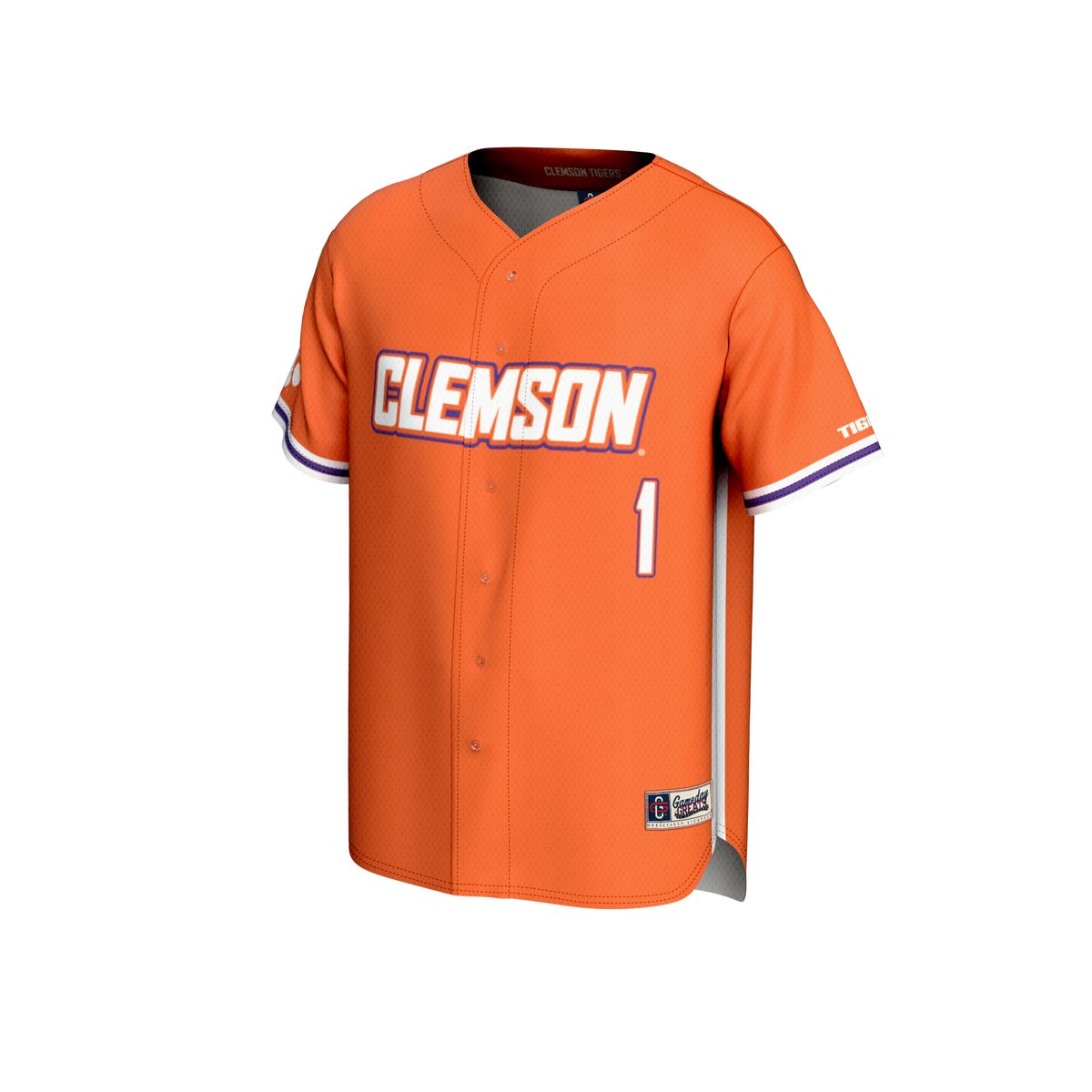 #1 Clemson Tigers GameDay Greats Lightweight Baseball Fashion Jersey - Orange