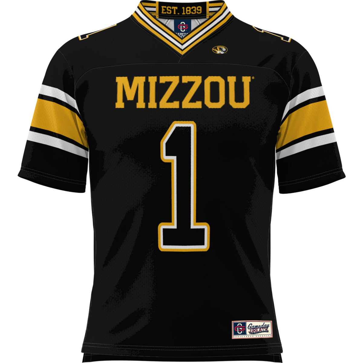 #1 Missouri Tigers GameDay Greats Football Jersey - Black