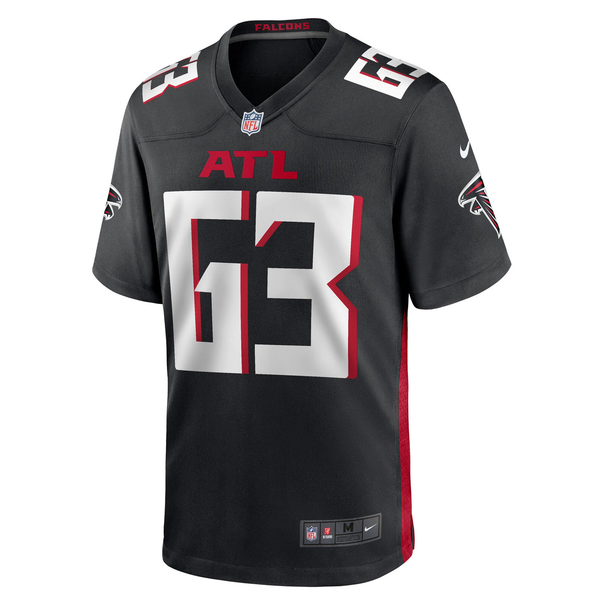 Atlanta Falcons Chris Lindstrom Black Team Game Jersey