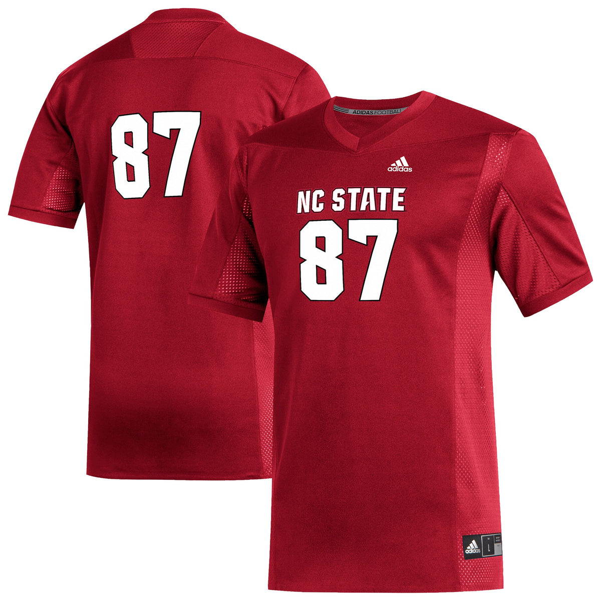 #87 NC State Wolfpack Replica Football Jersey - Red