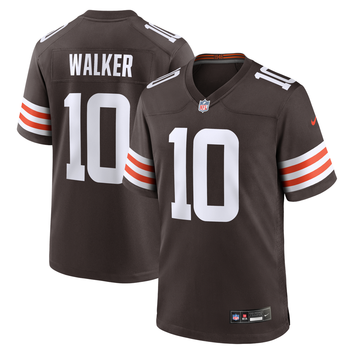 Cleveland Browns Phillip Walker Brown Team Game Jersey