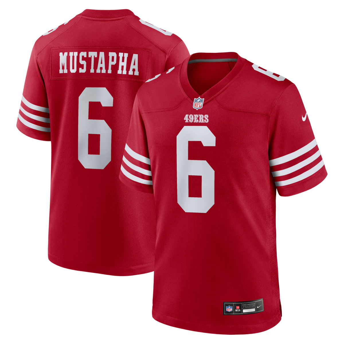 San Francisco 49ers Malik Mustapha Scarlet Game Jersey